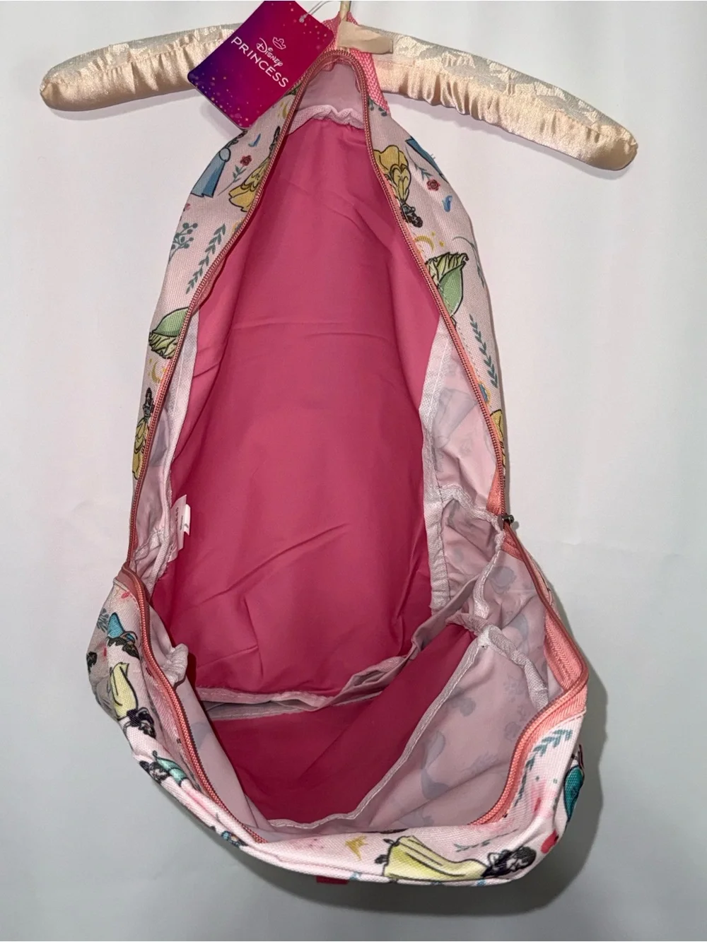 NWT-Disney Princess x Fast Forward 16” Princess Print Pink Backpack